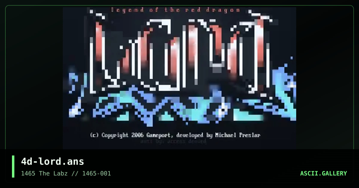 4d-lord.ans, by access denied, 2007