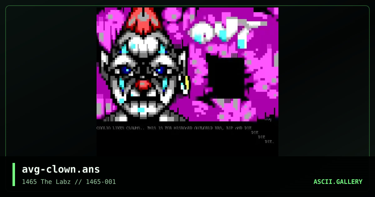 avg-clown.ans, by avenging angel, 2007