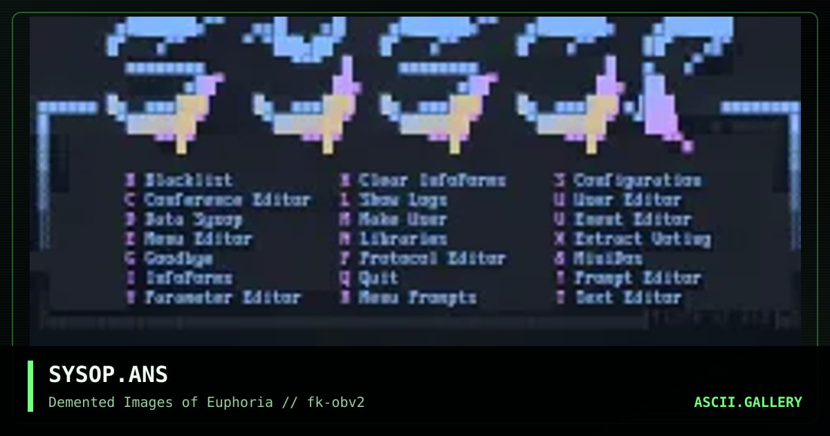 SYSOP.ANS, by flick, 1994