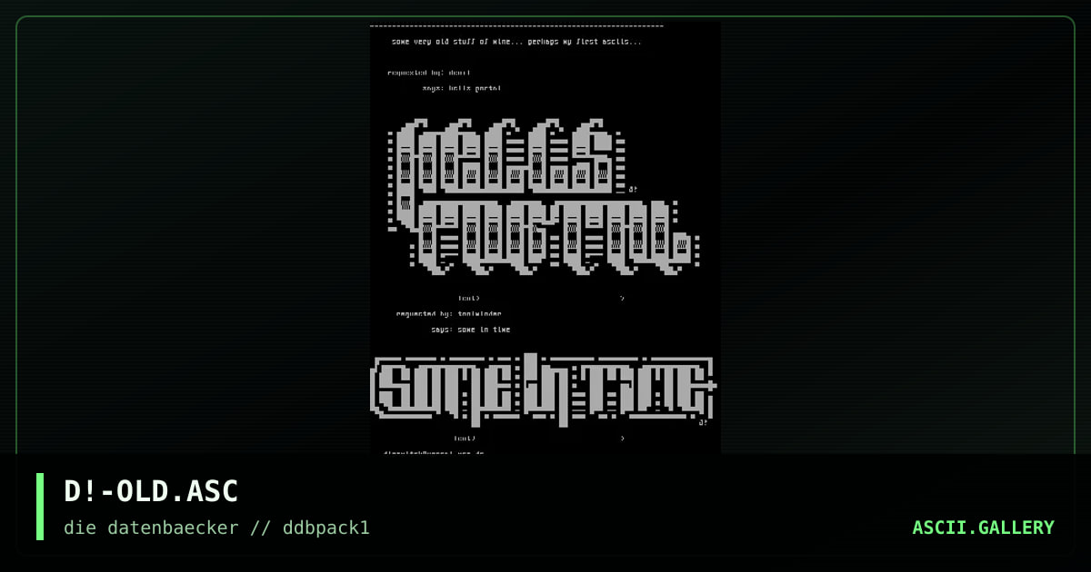 some old stuff..., by dipswitch, 1997