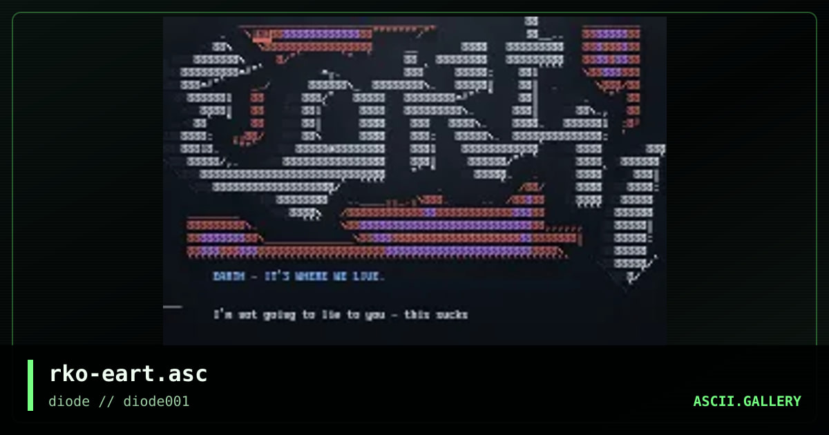 rko-eart.asc, by rick zero, 1999