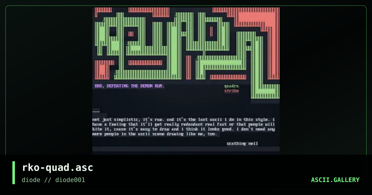 rko-quad.asc, by rick zero, 1999