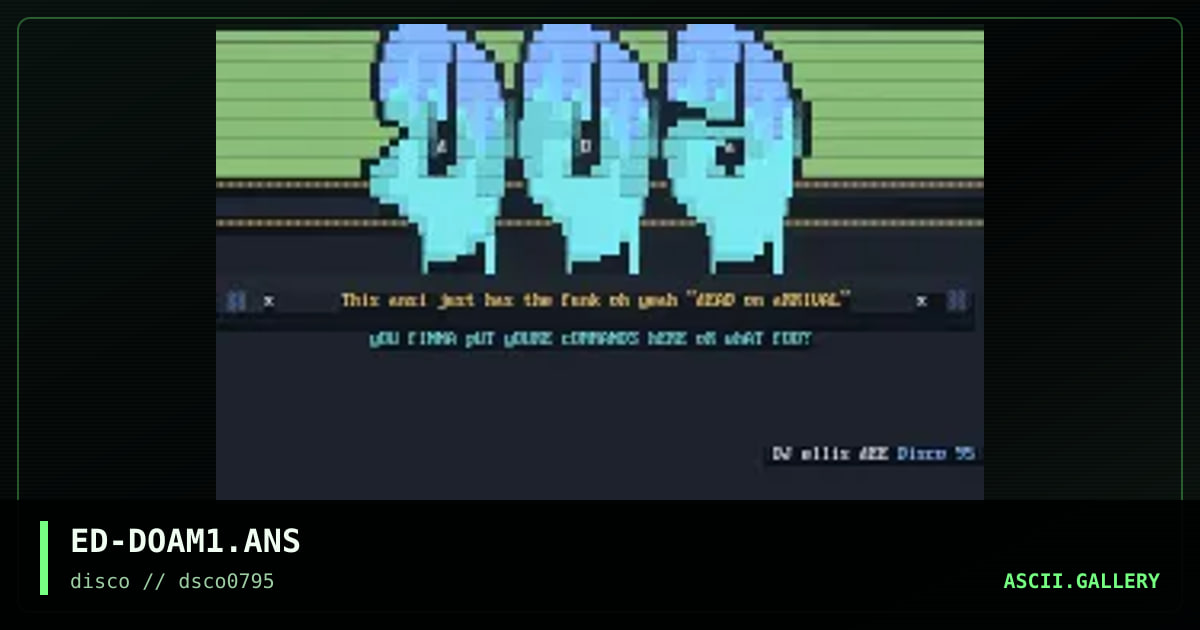Dead On Arrival, by ellisdee, 1995