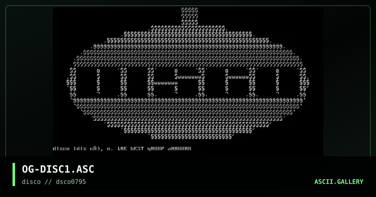 Disco, by ogre, 1995