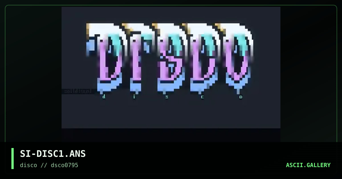 Disco Font, by spirit of illusion, 1995
