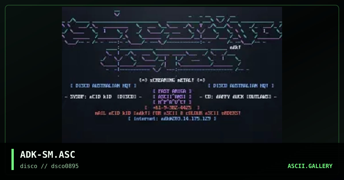 Screaming Metal, by acidkid, 1995