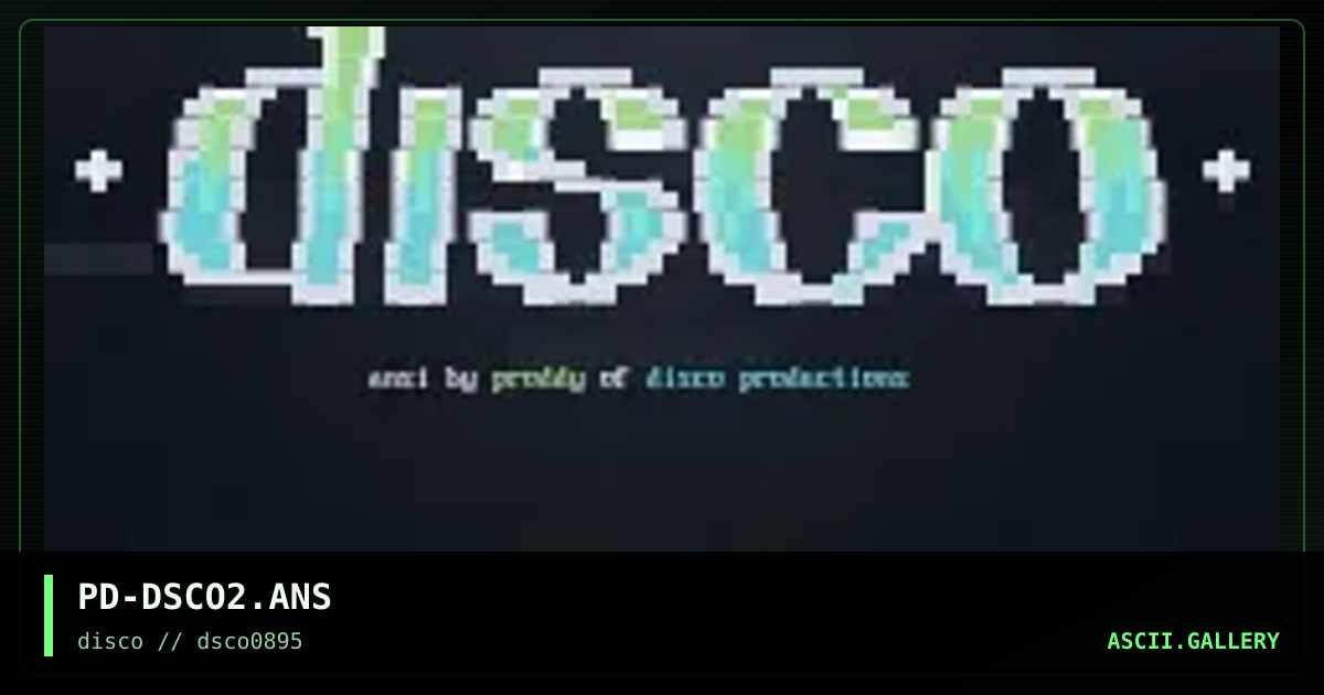 PD-DSCO2.ANS, by proddy, 1995