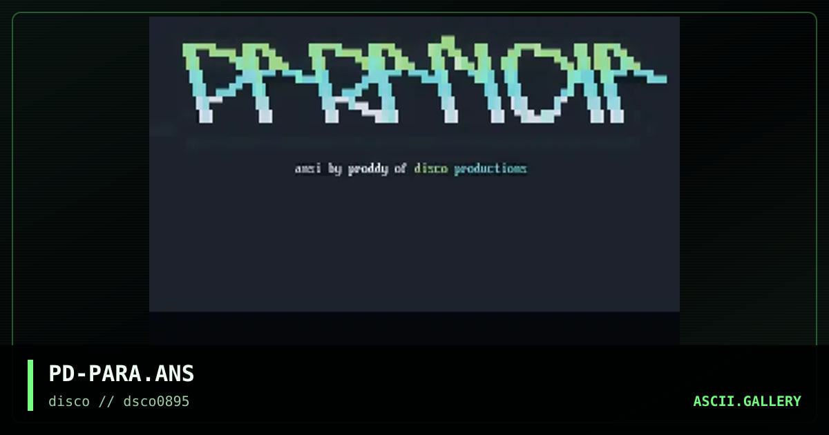 Paranoia, by proddy, 1995