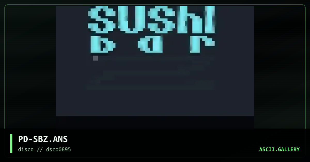 Sushi Bar Z, by proddy, 1995