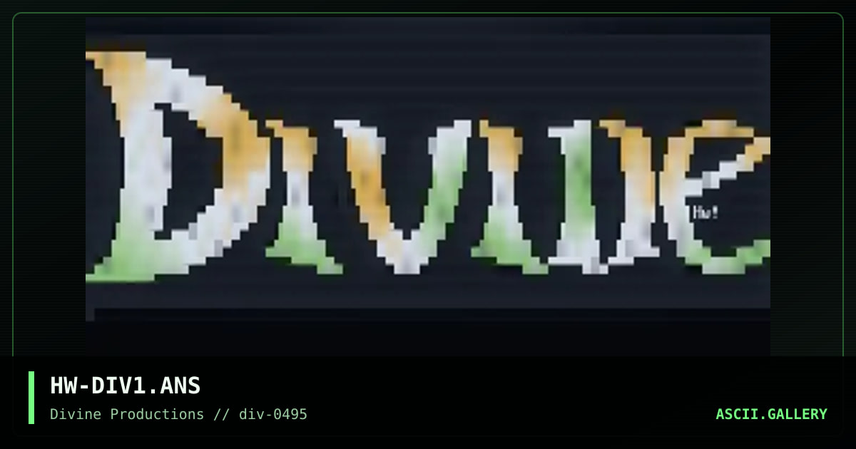 Divine Logo #1, by heat wave, 1995