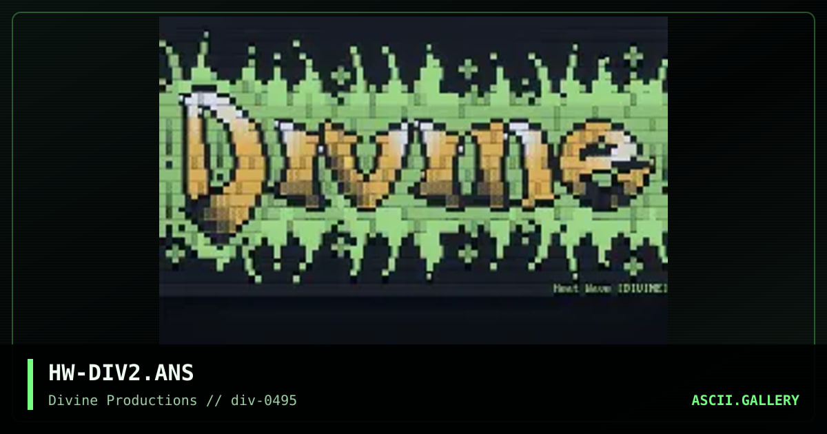 Divine Logo #2, by heat wave, 1995