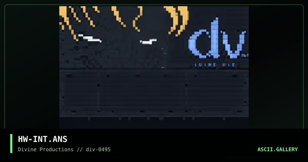 Divine View Interface Ansi, by heat wave, 1995