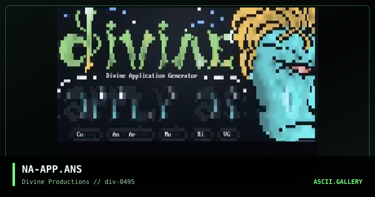 Application Generator Ansi, by naquan, 1995