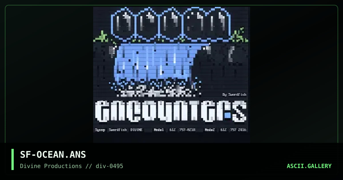 Ocean Encounters, by swordfish, 1995