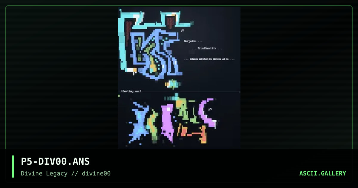 P5's Logos for Divine 00, by prosthesis, 1998