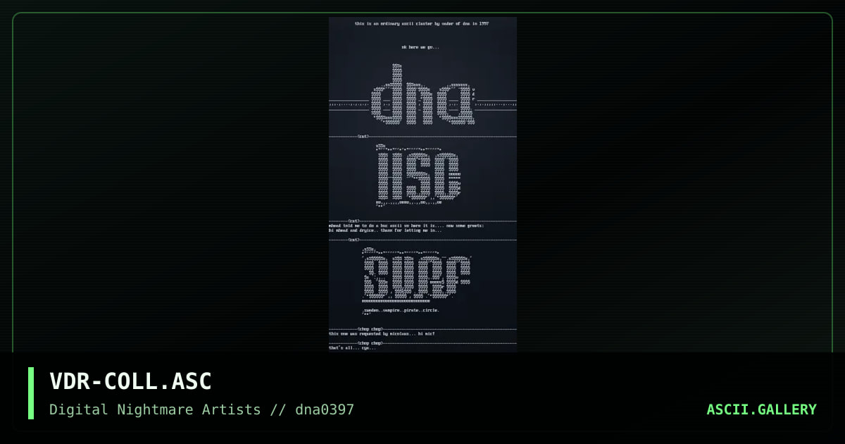 VDR-COLL.ASC, by vader-sweden, 1997