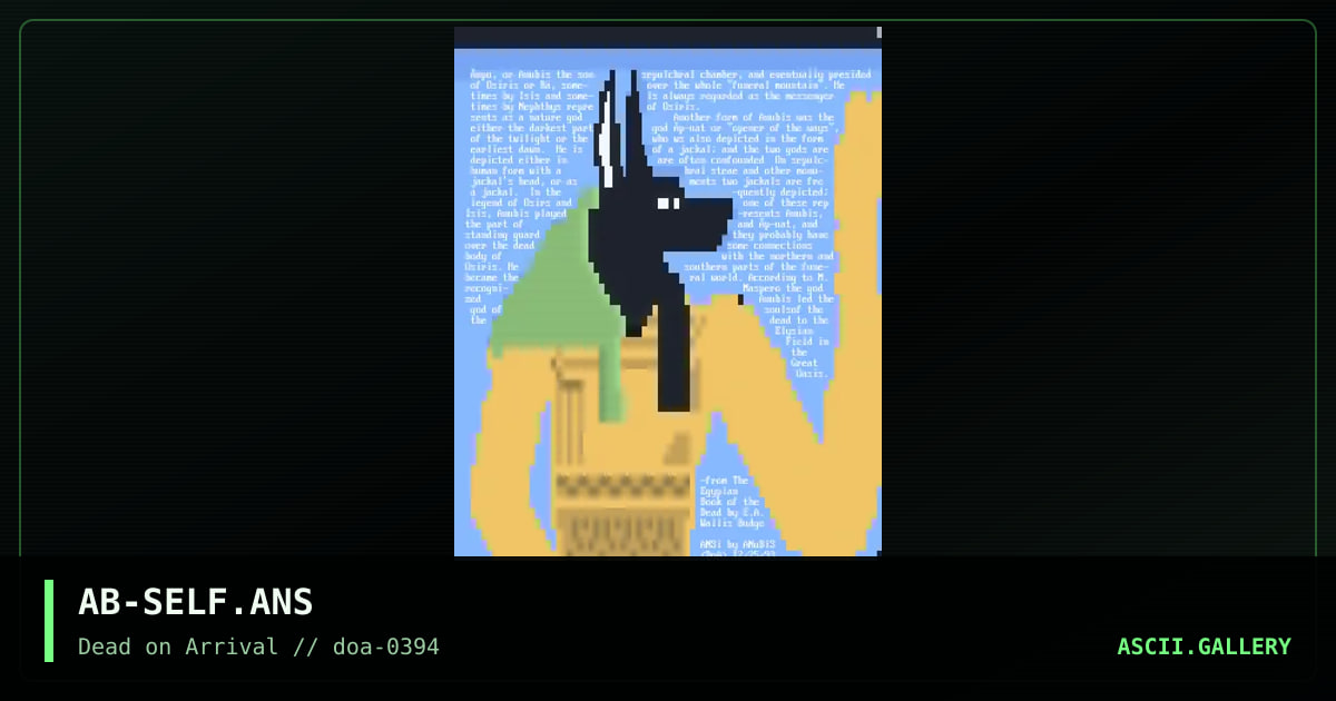 AB-SELF.ANS, by anubis-doa, 1994