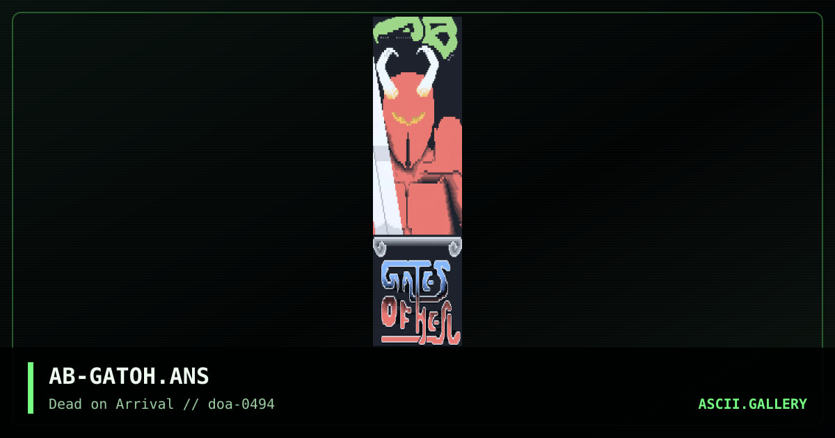 AB-GATOH.ANS, by anubis-doa, 1994