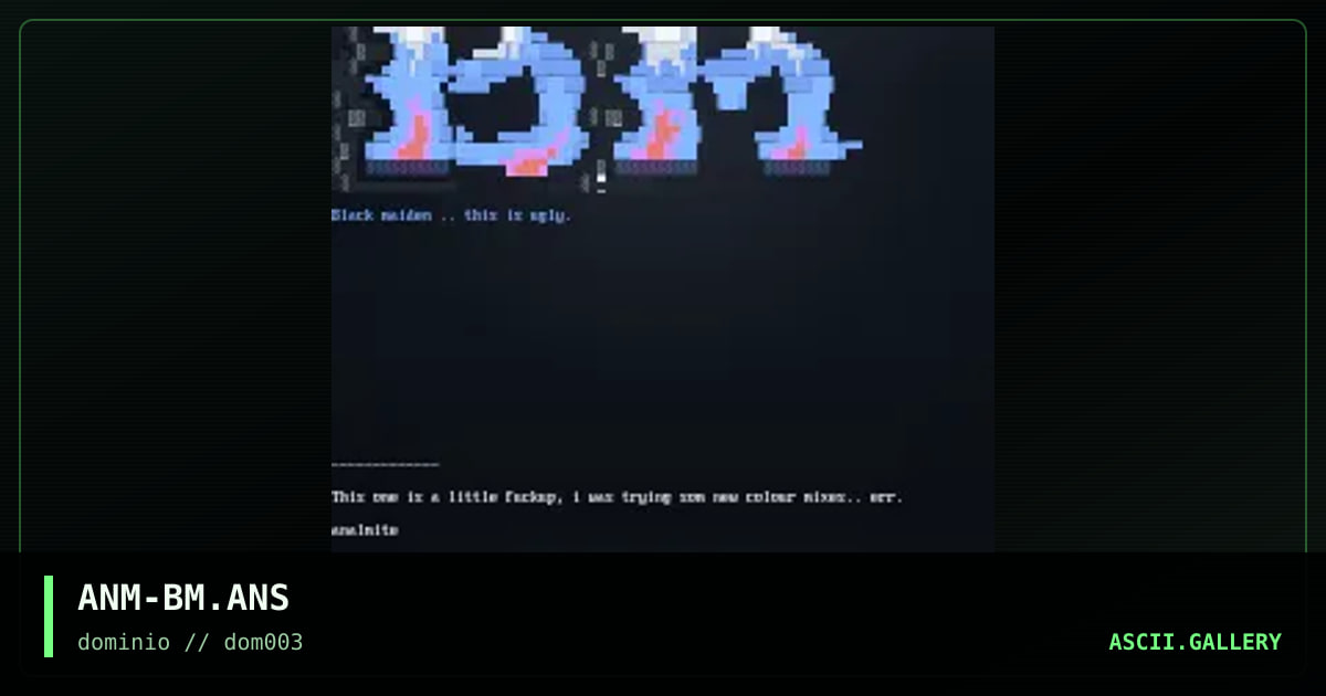 black maiden? :), by anomite, 1998