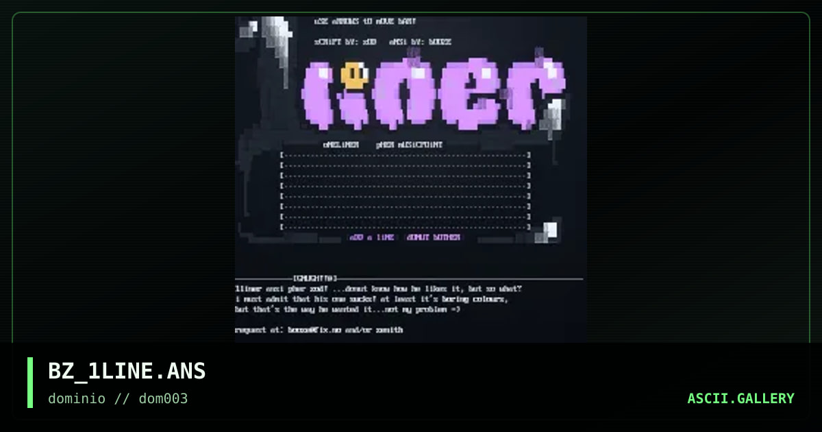 1liner oher zod at MP!, by booze, 1998