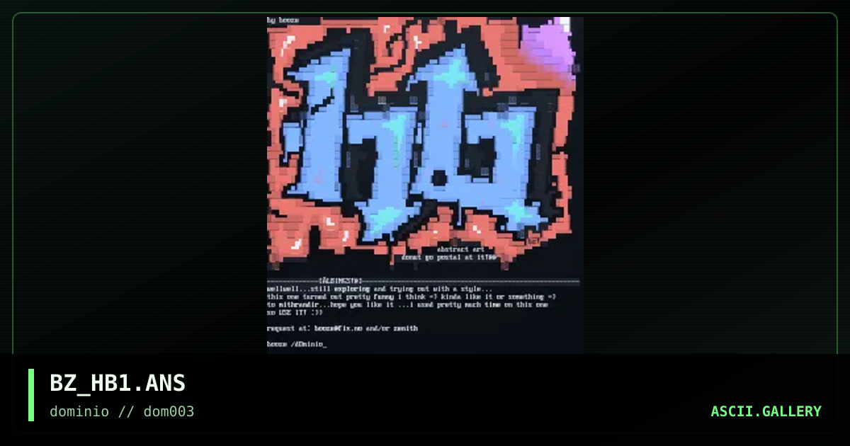 HB ansi..funny ;), by booze, 1998