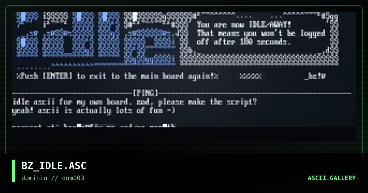idle-menu, by booze, 1998