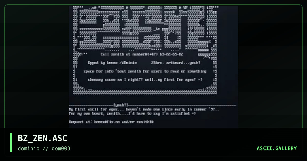 zENITH aSCEE!@@, by booze, 1998