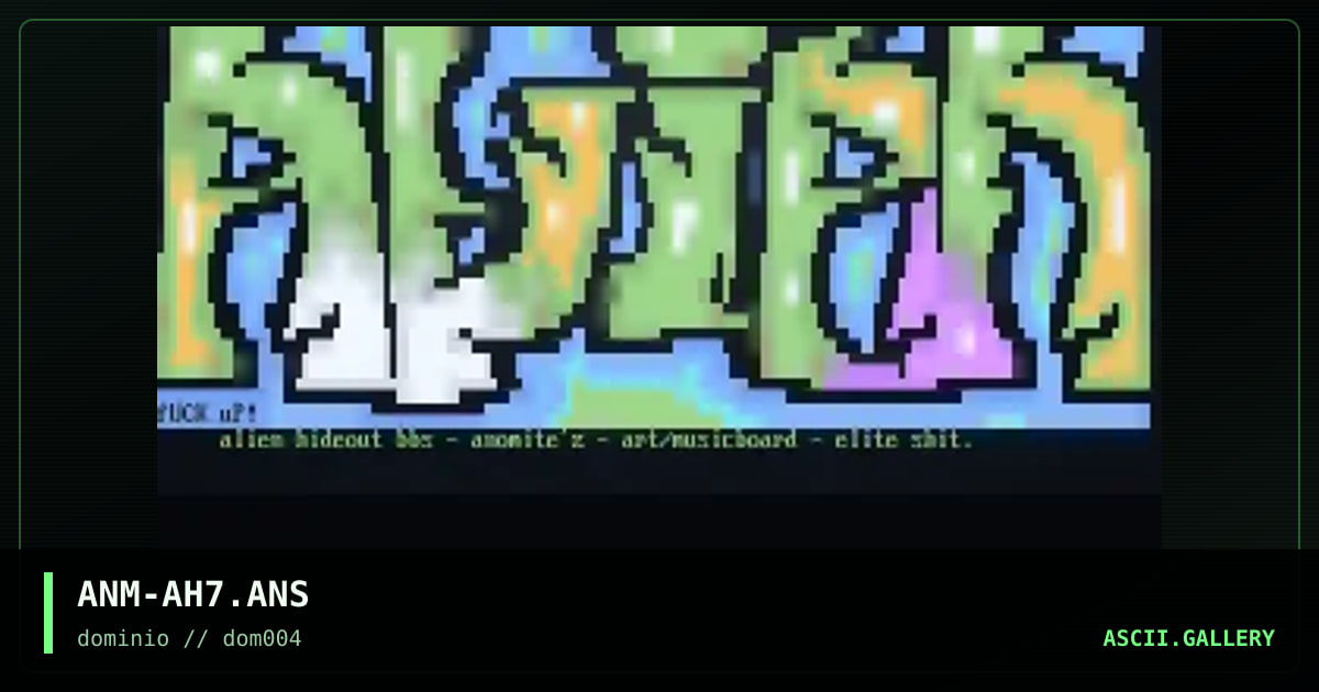 alien hideout, by anomite, 1998