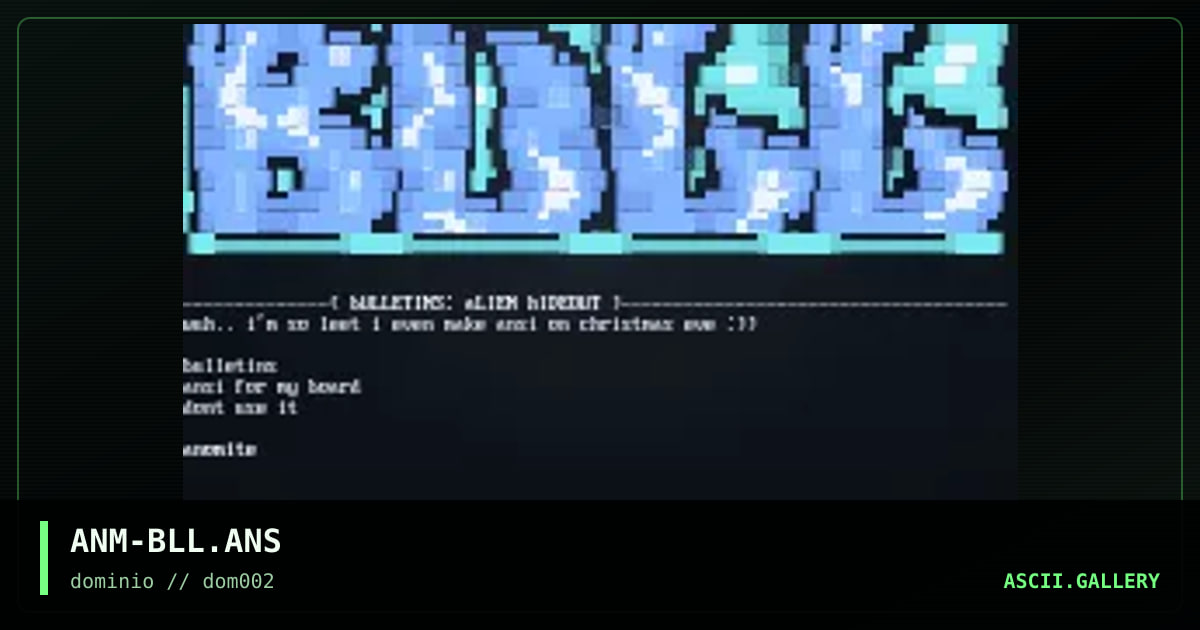 bulletins ansi, by anomite, 1998