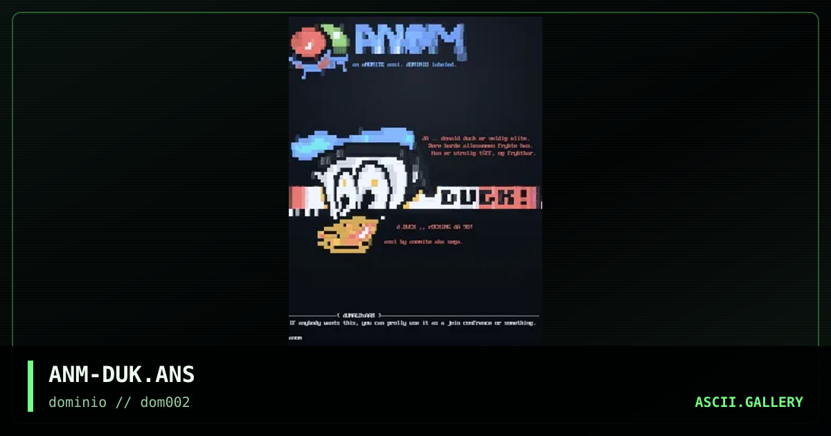 donaldduck, by anomite, 1998
