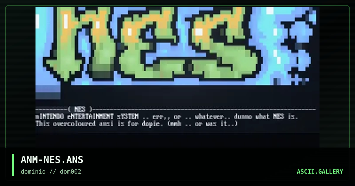 NES logo, by anomite, 1998