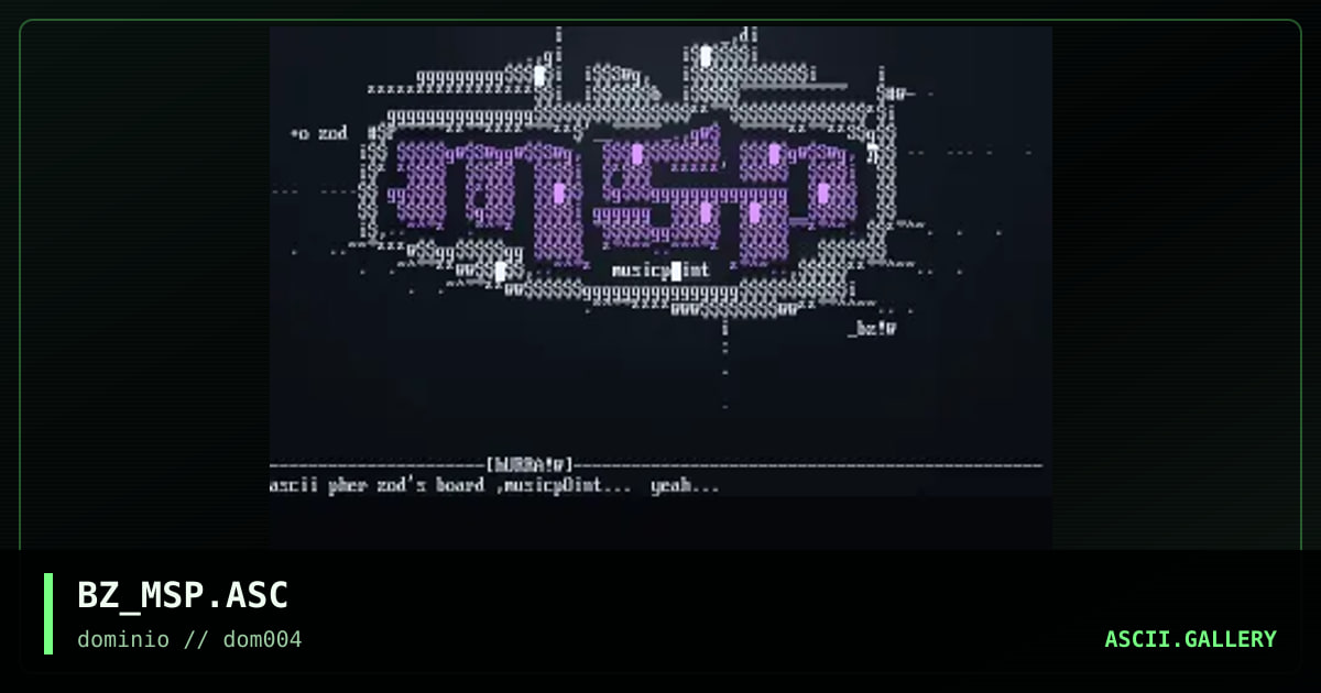 MSP ascii, by booze, 1998