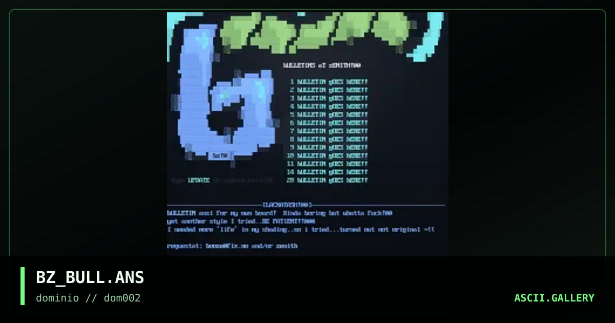 bULLETIN ansi pher myself, by booze, 1998