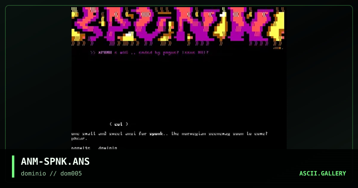spunk, by anomite, 1998