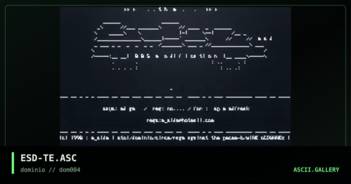 ESD-TE.ASC, by eside, 1998