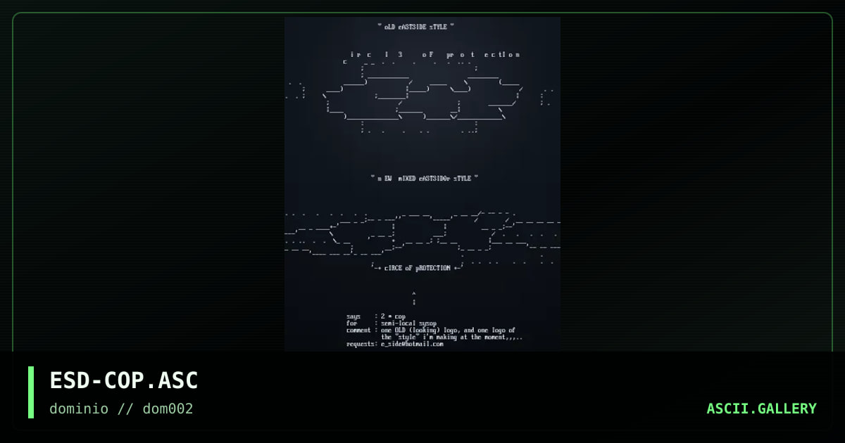 ESD-COP.ASC, by eside, 1998