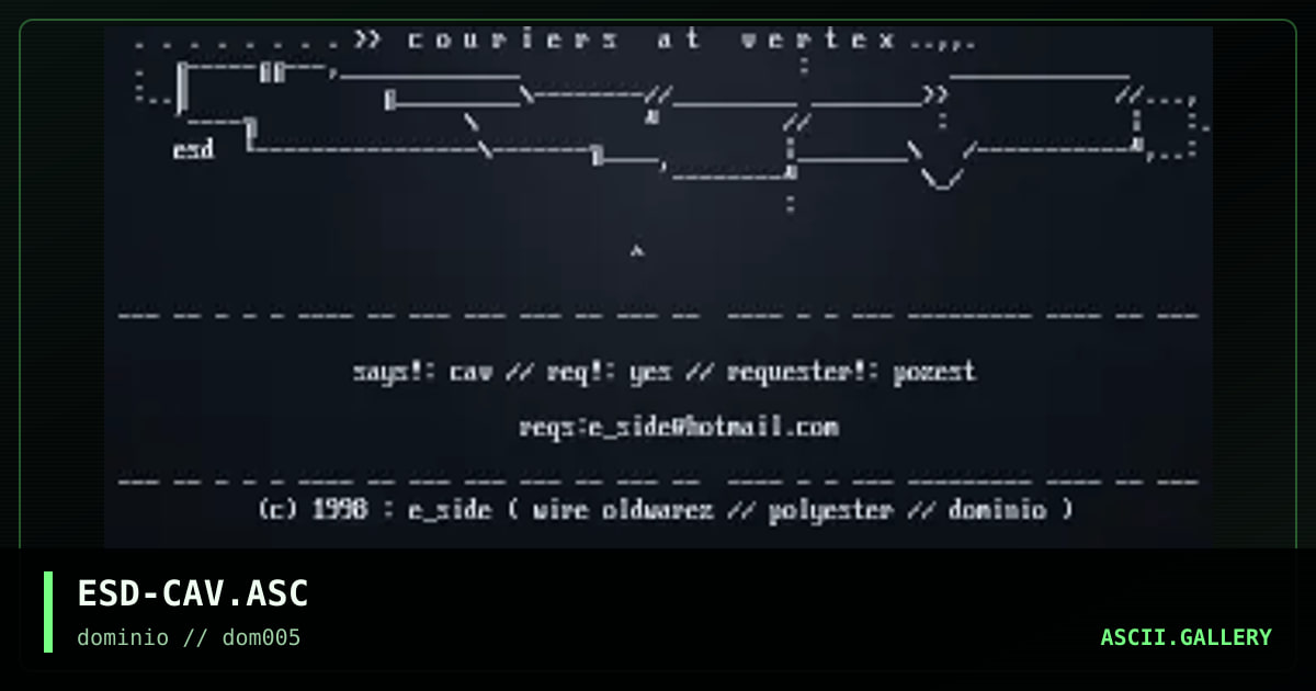 ESD-CAV.ASC, by eside, 1998