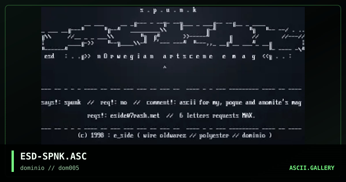 ESD-SPNK.ASC, by eside, 1998