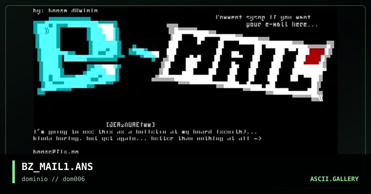 e-maiiiiiL! =), by booze, 1998