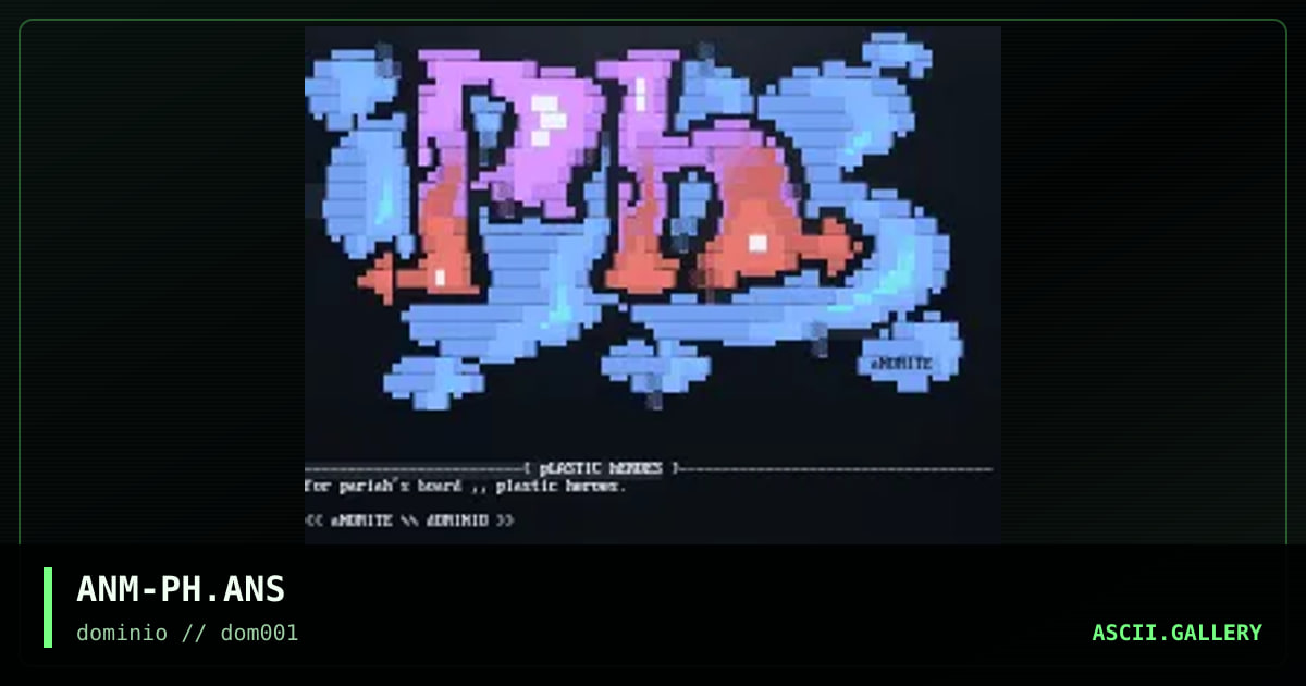 pH - pLASTIC hEROES, by anomite, 1998