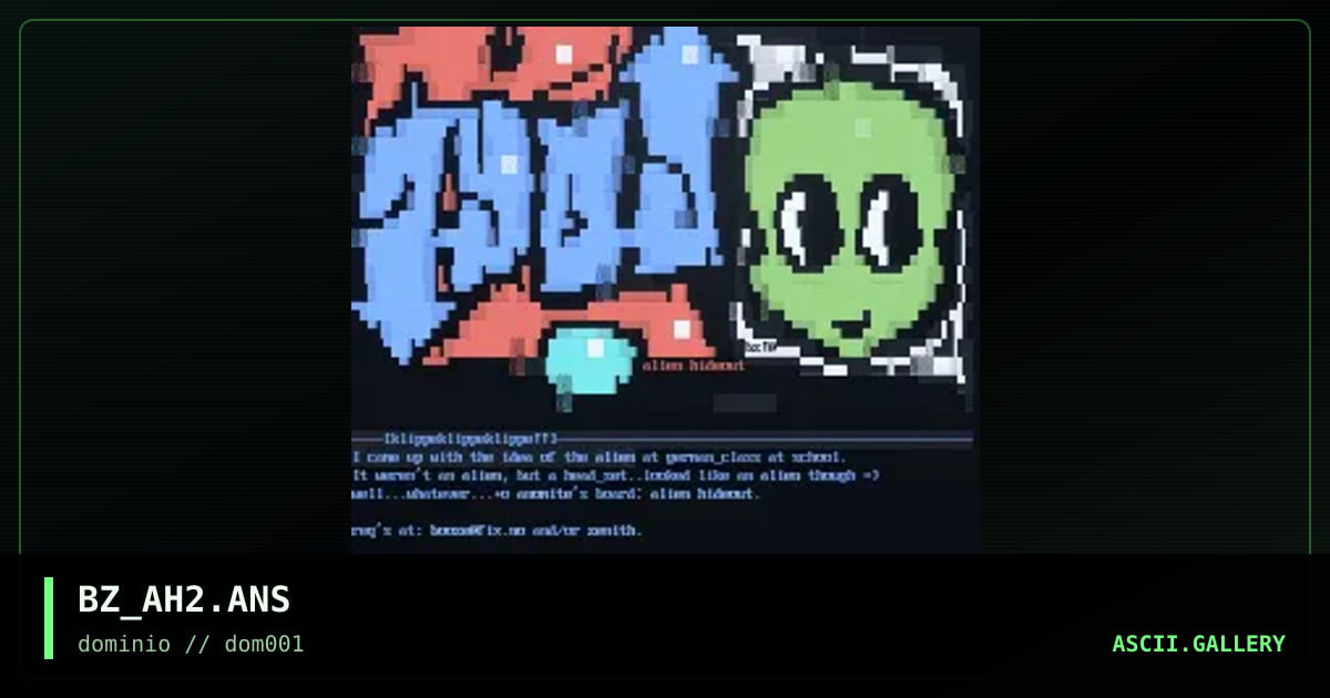 _.,;[alien hideoutz0r!];,._, by booze, 1998