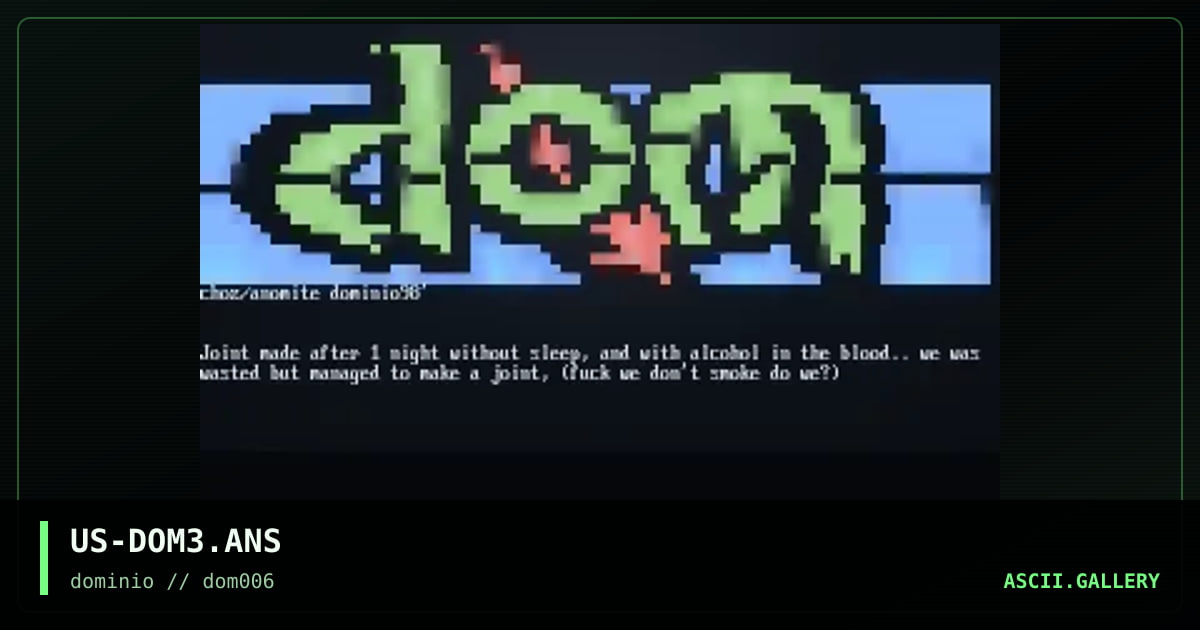dominio joint, by choz, anomite, 1998
