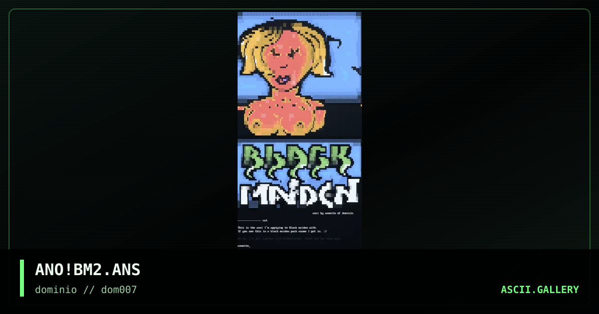 black maiden, by anomite, 1998