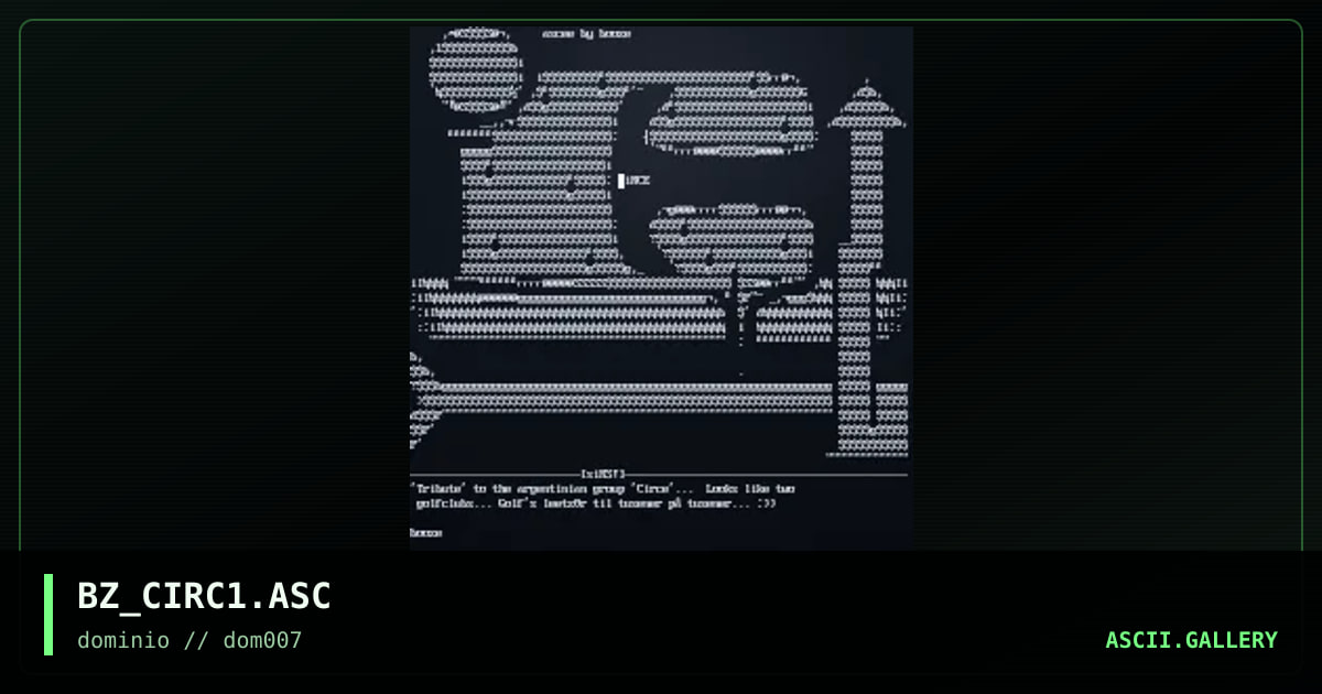 Circe ascii, by booze, 1998