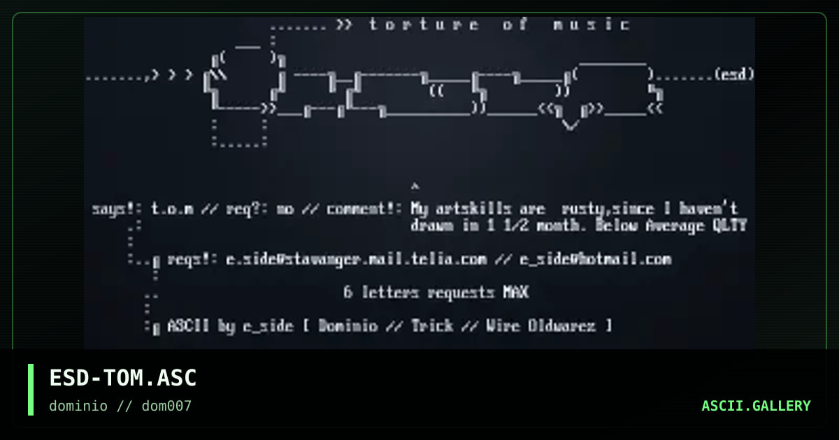 ESD-TOM.ASC, by eside, 1998