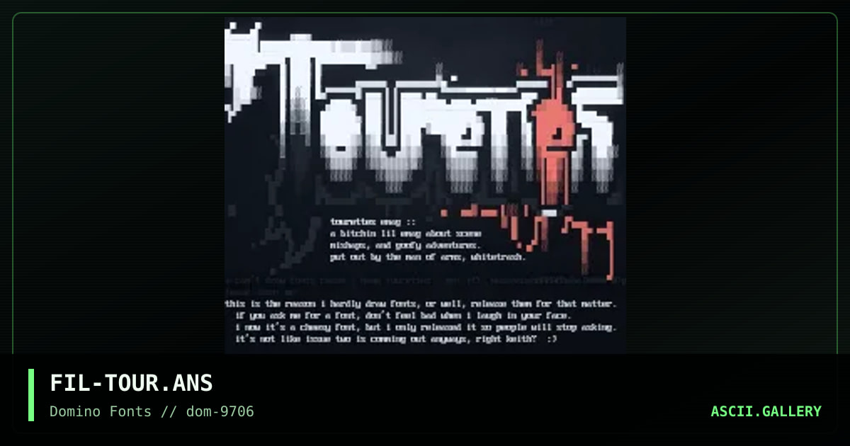 Dont request Fonts., by filth, 1997
