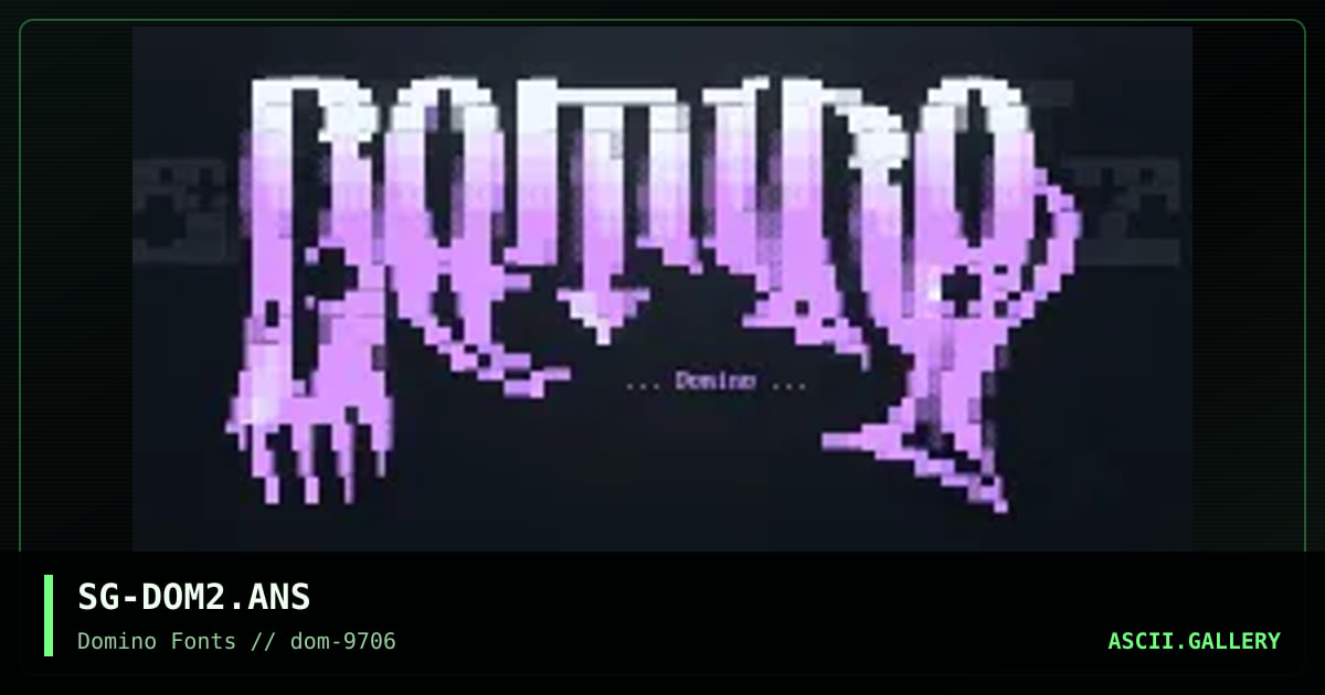 Domino, by snake grunger, 1997