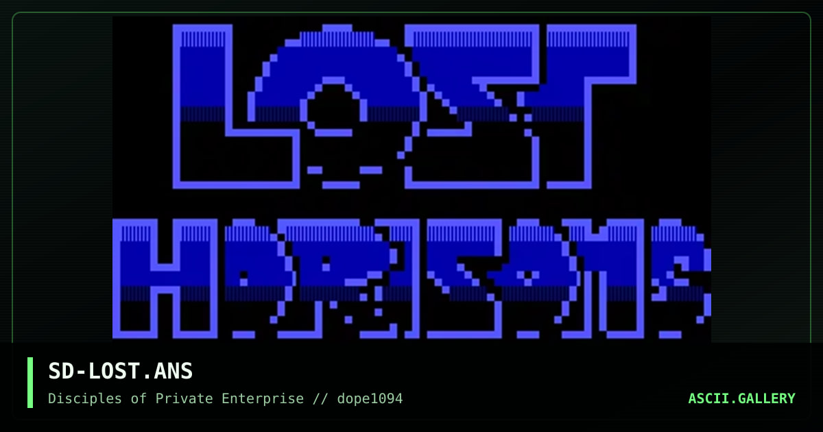 SD-LOST.ANS, by sundowner, 1994
