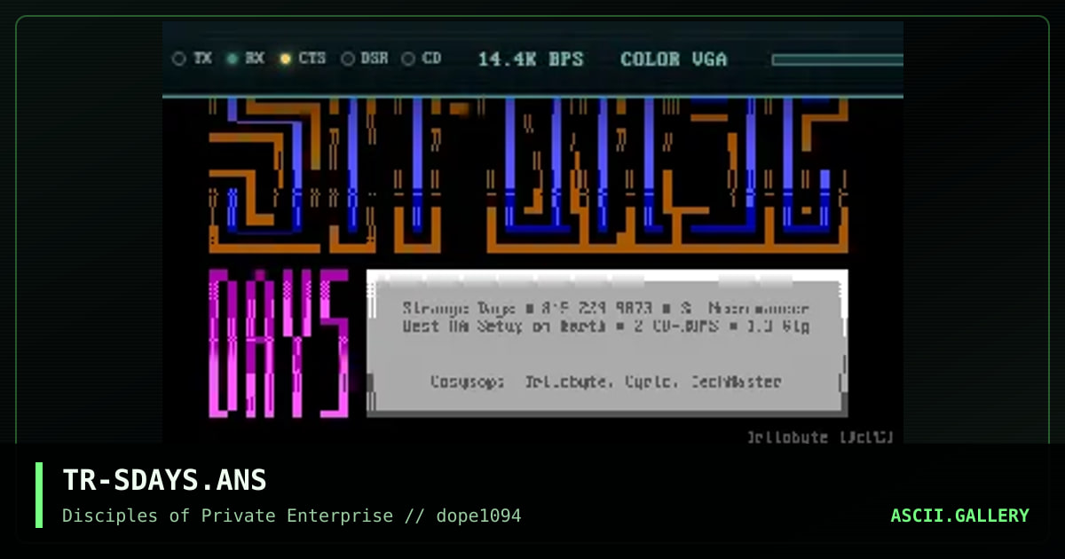 TR-SDAYS.ANS, by trilobyte, 1994