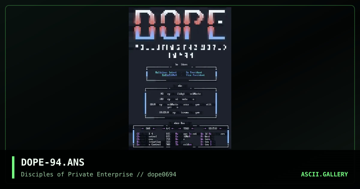 DOPE-94.ANS, by untagged, 1994